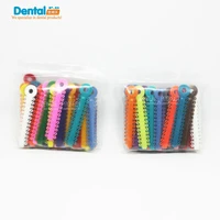 42 piece pack dental orthodontic ligature ties colorful rubber band elastic 1 ligature sticks 26 ligature ring