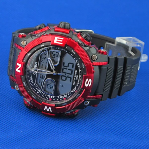 9pcs/lot brand Casual LED Digital Watch ohsen quartz Multifunctional Waterproof Mens Sport Watches Relogio Rubber Strap | Наручные часы