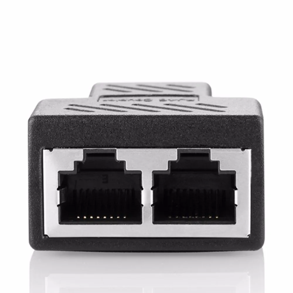 2 шт. RJ45 Ethernet LAN Сетевой кабель Y сплиттер 3 Порты Кабельный соединитель от 1 до