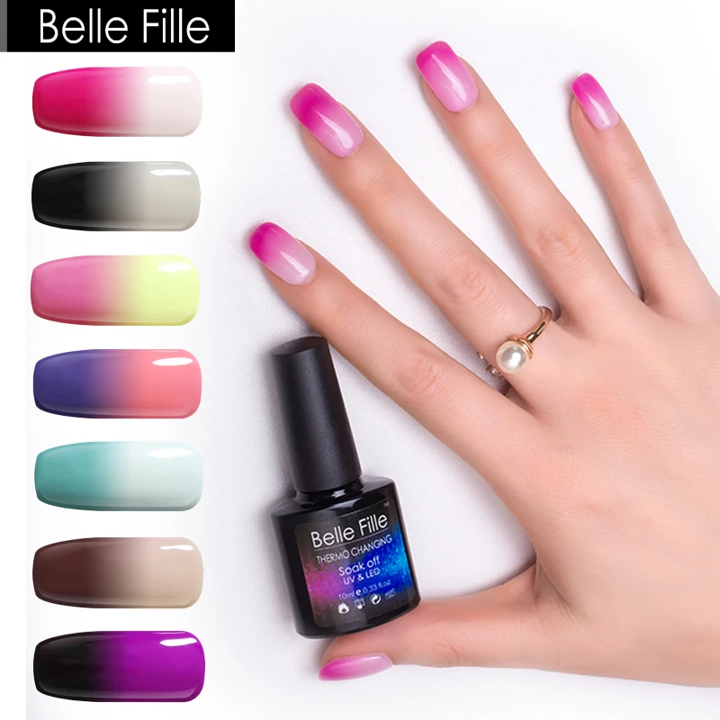 BELLE FILLE Температура сменить гель лак для ногтей 10 мл УФ светодиодный Гель