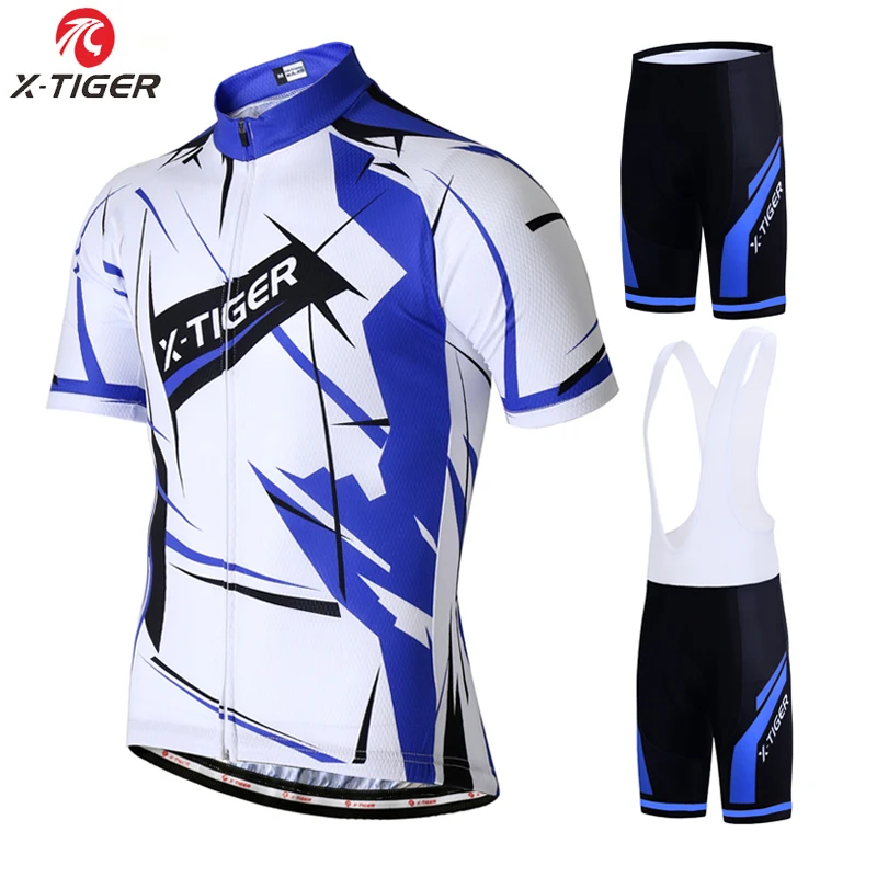 X TIGER летний комплект из Джерси для велоспорта дышащий короткий рукав ropa ciclismo