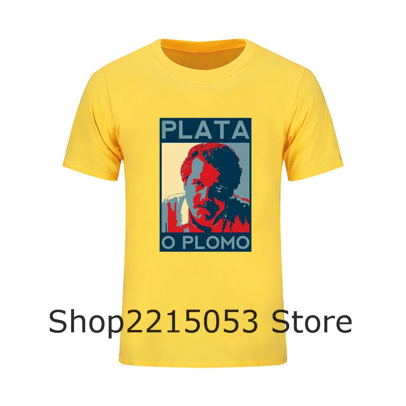 Plata o Plomo Narcos Pablo Escobar Мужская футболка в стиле хип хоп Топы chile formula bring me the horizon