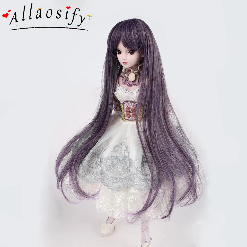 Allaosify длинный прямой парик BJD термостойкий искусственный кукольный парик|Куклы| |