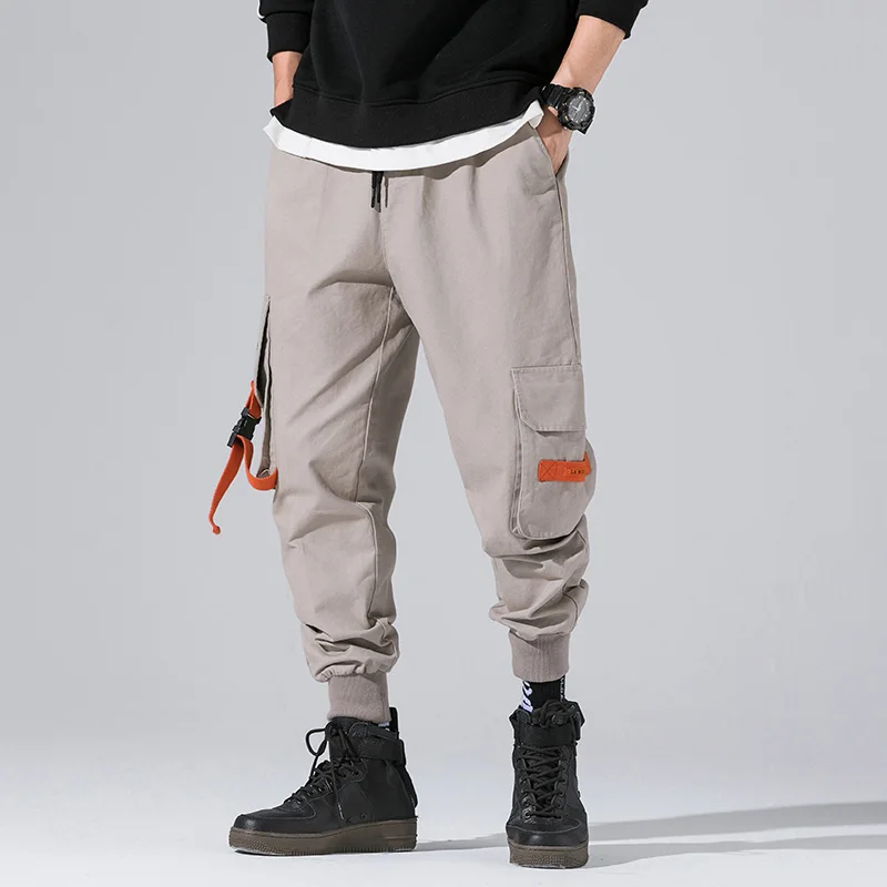 

Loldeal Men Autumn Hip Hop Streetwear Casual Elastic Trousers Camo Cotton Multi-Pockets Safari Style Fashion Cargo Pants