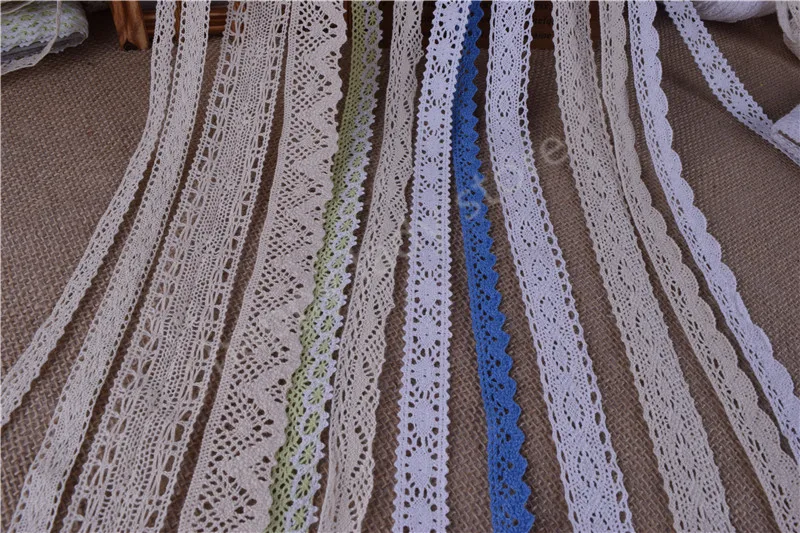 15 ярдов винтажные хлопковые кроше кружевные края отделка белая лента швейные
