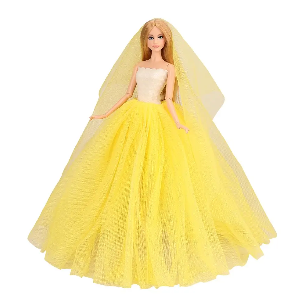 no doll Новейшая мода Принцесса Вечерние вещи для кукол разноцветные кукольная одежда для кукол Барби лучший подарок на день рождения - Цвет: no doll