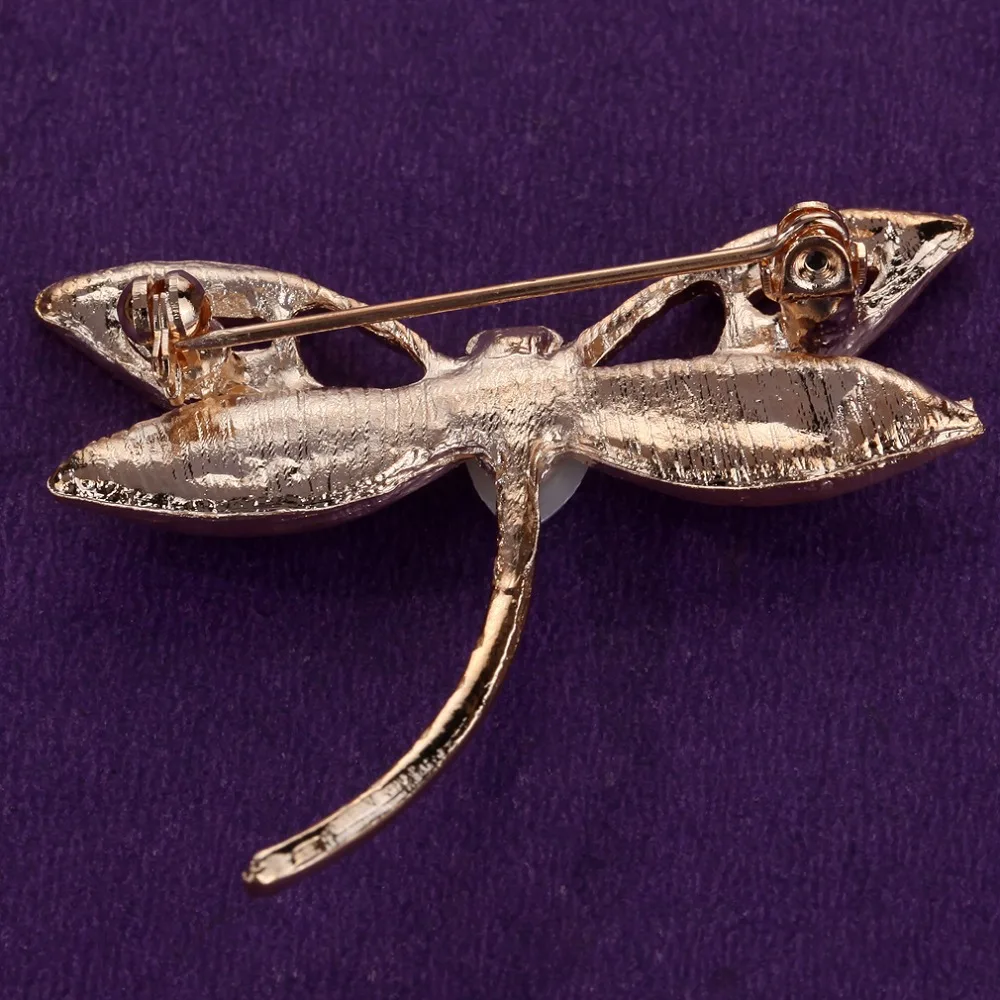 Модные Для женщин ювелирных изделий кристалл стрекоза чернокрылого Стиль