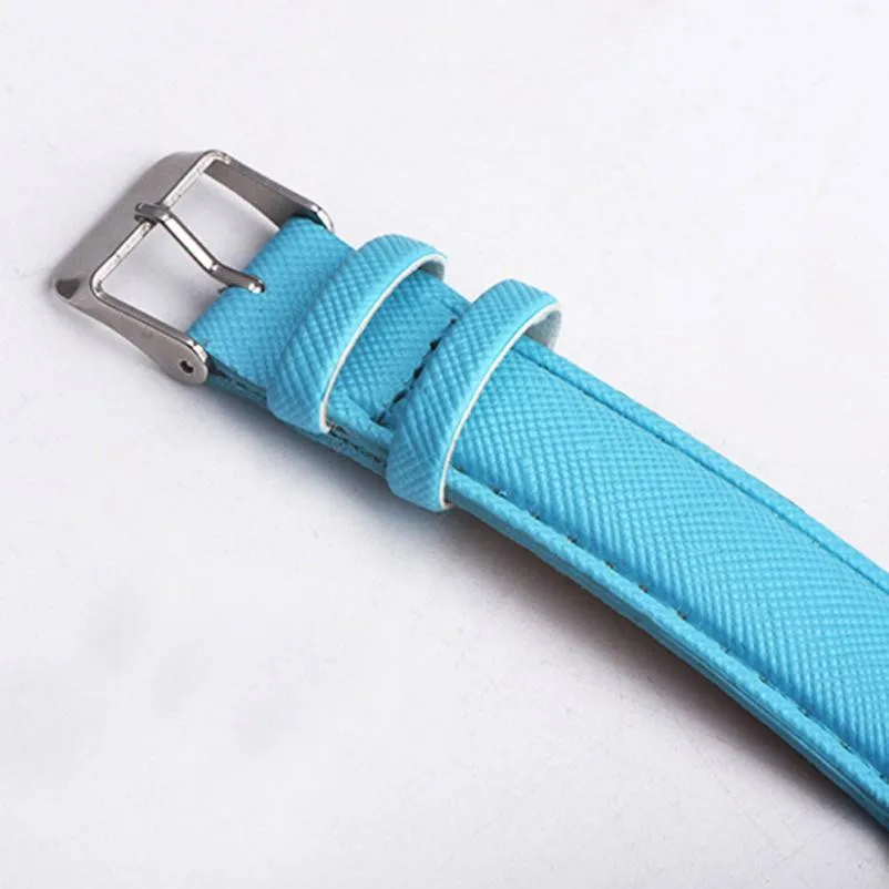 

TZ#501Retro Rainbow Design Leather Band Analog Alloy Quartz Wrist Watch