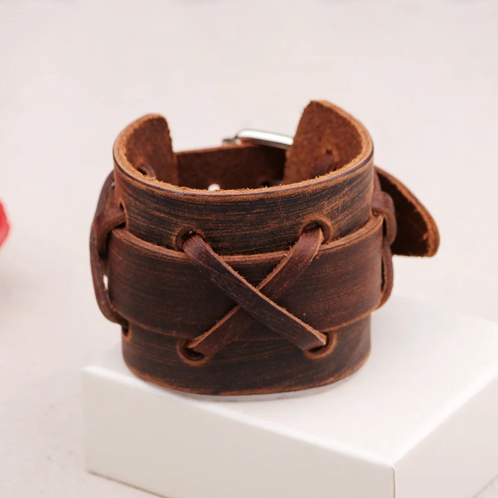 Мужской браслет ZIRIS широкий из натуральной кожи унисекс|bracelet fashion|fashion braceletwide bracelet
