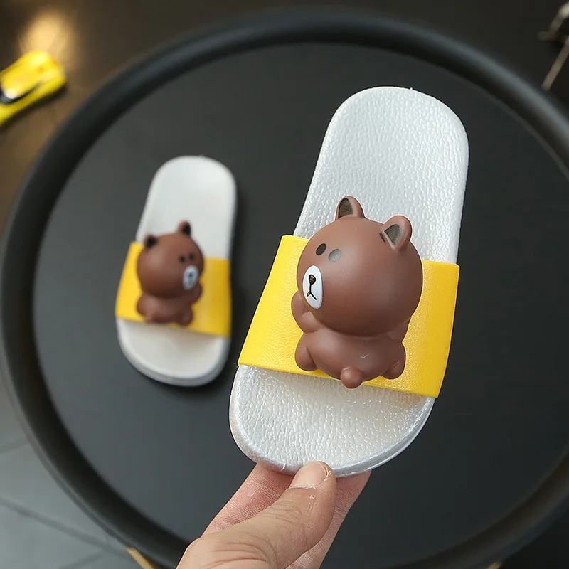 boys girls slippers summer flip flop children's sandals 3D cartoon rabbit minne School beach kids shoes sandal | Мать и ребенок