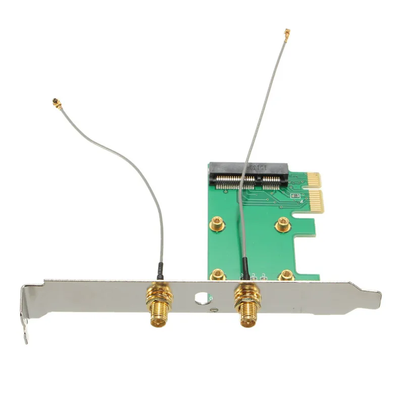Мини Беспроводная Wi Fi карта PCI E 802.11n 1 шт. адаптер Wlan расширенная сетевая 2 антенны