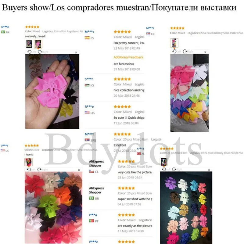 20 шт., 3 дюйма, Детские банты для волос для маленьких девочек, Аллигатор, зажим, обруч для волос с бантом из корсажной ленты, Детская повязка на голову, Кружевная повязка с цветком, головной убор