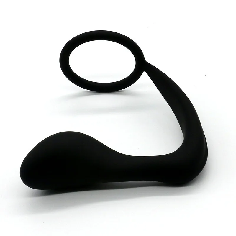 Male Silicone Prostate G-spot Massager With Cock Ring Anal Plug Delayed Device sex Toys for man gay Anus Expander massage |