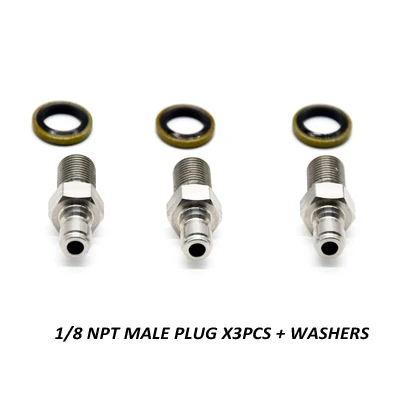 male plug npt 3pcs 3 шт./6 шт. PCP Airforce Пейнтбол пневматический штекер быстрая муфта 8 мм соединительные части труб из нержавеющей стали 1/8NPT 1/8 BSPP - Цвет: male plug npt 3pcs