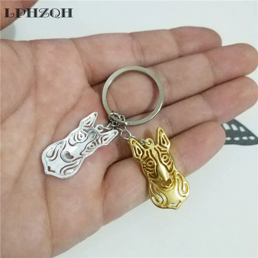 LPHZQH модная цепочка для ключей щенков собак Бультерьера женская сумка шарм