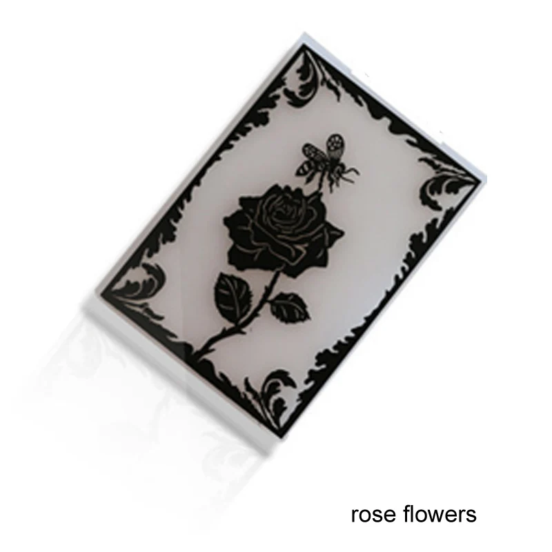 rose flowers Embossing Folder Wedding Decor Photo Album Wine Bottle Christmas Love Heart Card Making Scrapbooking Paper Card Craft - Цвет: rose flowers