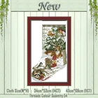 Набор для рукоделия с изображением зимних джунглей, рождественских чулок, счетный рисунок на холсте, DMC 11CT 14CT, наборы для вышивки крестиком