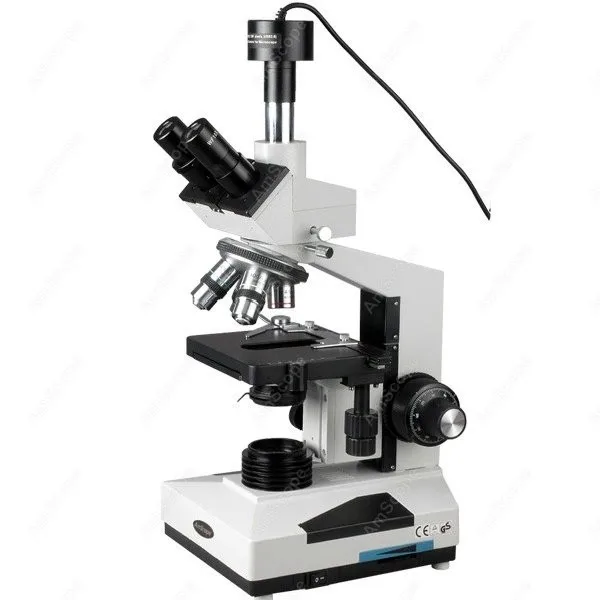 Тринокулярный композитный Микроскоп амскоп микроскоп с цифровой камерой 1 3
