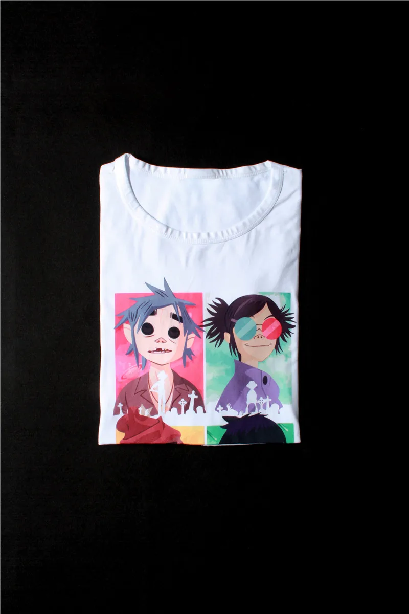 Мужская футболка Gorillaz 2018 с аниме принтом забавная коротким рукавом мужские
