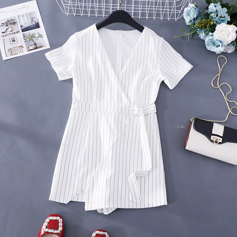 Женский комбинезон ALPHALMODA с v-образным вырезом и высокой талией асимметричный