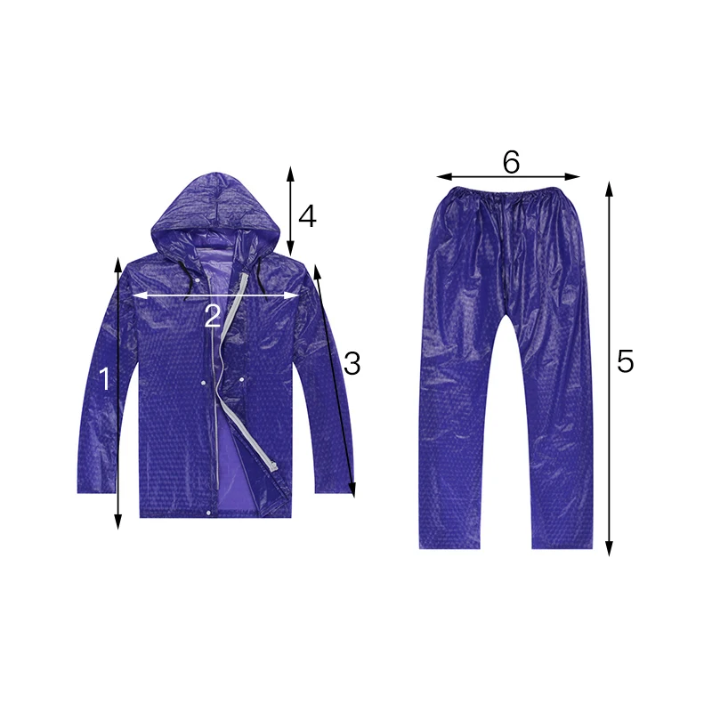 Zipper Rain Suit Дождевик для взрослых, дождевик, куртка мужская для дождя, штаны для улицы, для езды на велосипеде, мотоцикла, дождевик, водонепроницаемый, для рыбалки, плащи, набор для женщин - Цвет: Zipper Rain Suit