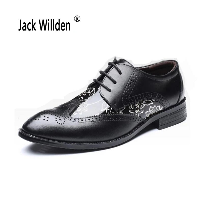 Jack Willden/Большие размеры 38-48 роскошный стиль формальные мужские полуботинки в