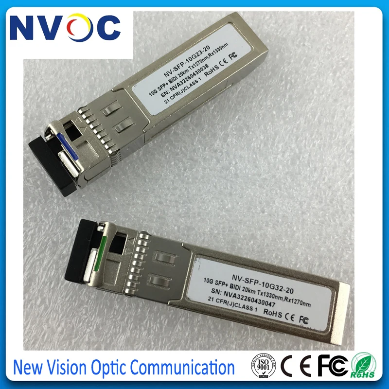5 пара/лот 10GBASE LR оптический модуль 10G 1270nm/1330nm 20km DDM WDM BiDi SFP + LC волоконно