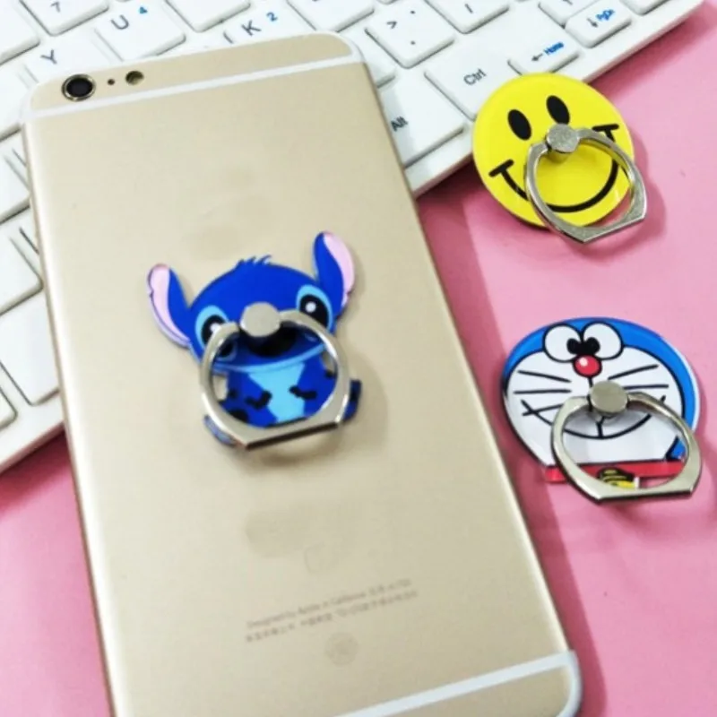 Милые аниме из мультфильмов Микки Стич палец кольцо держатель для iPhone x Redmi 4X huawei
