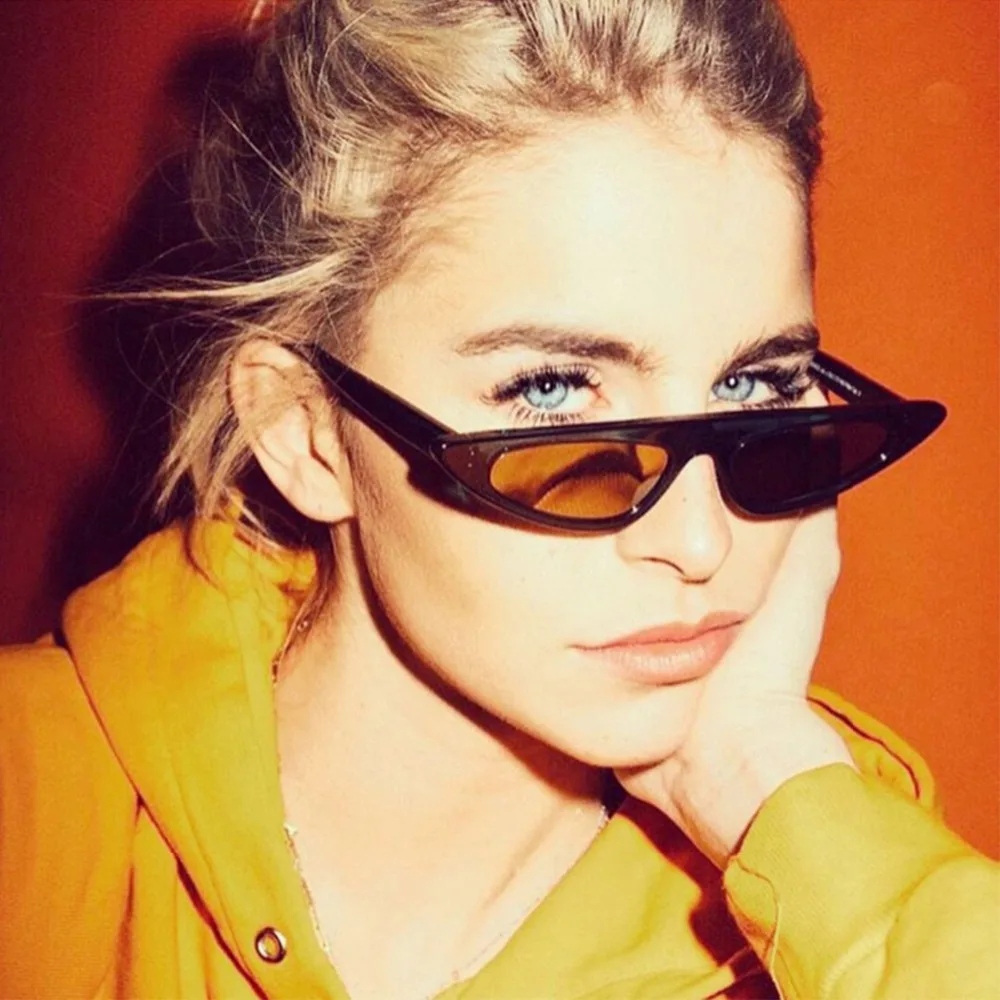 Женские летние треугольные Универсальные солнцезащитные очки кошачий глаз с