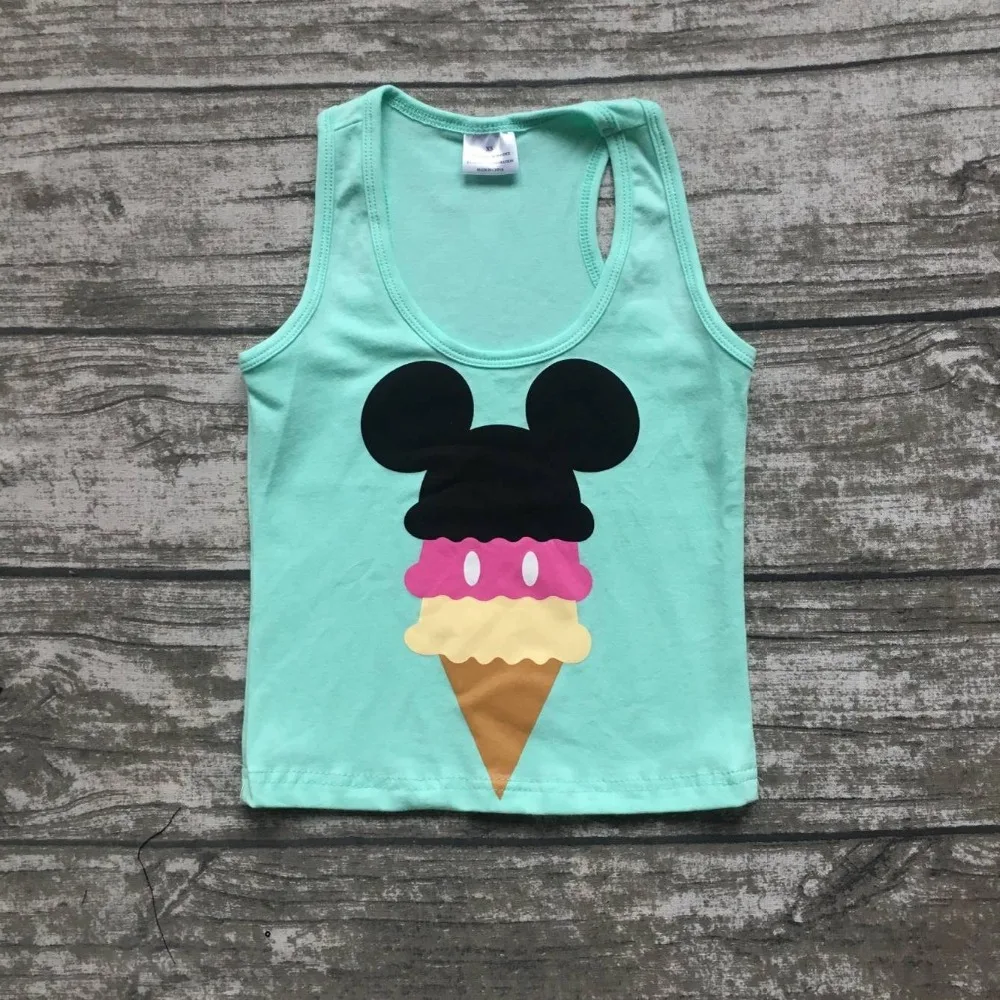 Детская летняя одежда для девочек мяты на бретелях маленьких жилет Хлопок Мягкие