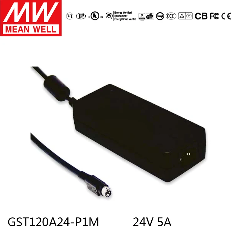 GST120A24 P1M 120 Вт meanwell ПРИВЕЛО переключения адаптер питания 24 В 5А оригинал с PFC|adapter