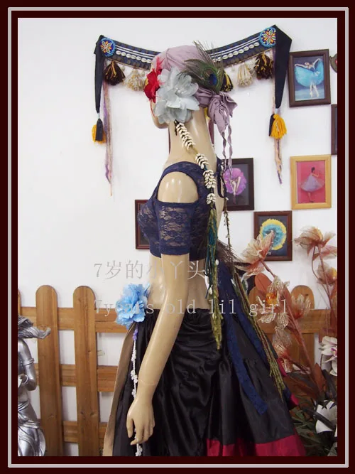 Кружевной топ для танца живота Ats Племенной чоли прямая короткий рукав DQ23 39 |