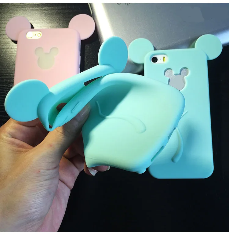 Kerzzil 3D Soft For Cartoon Cat Case iphone 6 6S 6plus 6s Plus Phone Cases 7 7plus Cute Candy Silicone Cover Back |