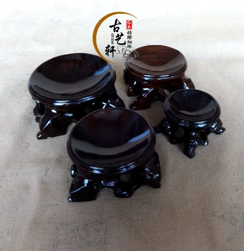 Изделия из розового дерева, деревянный черный каталпол, хрустальный шар, тыквенная основа, резная деревянная основа