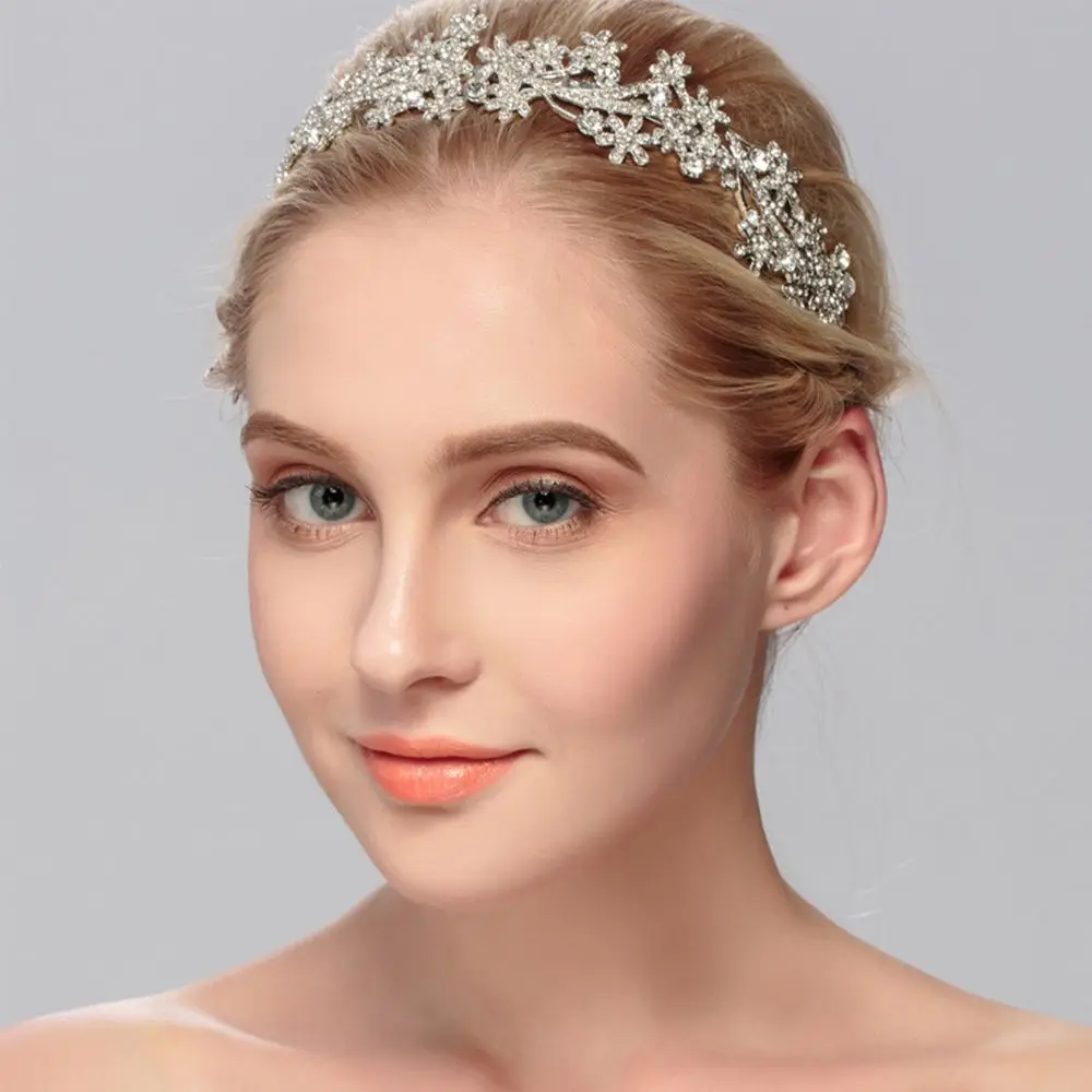 Свадебный Романтический обруч для волос диадема изысканный цветок листья