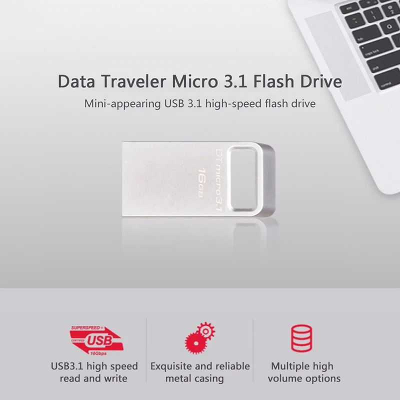 USB флеш накопитель Kingston 32Ggb 16 ГБ 64 128 3 1 металлический флешка U диск|USB