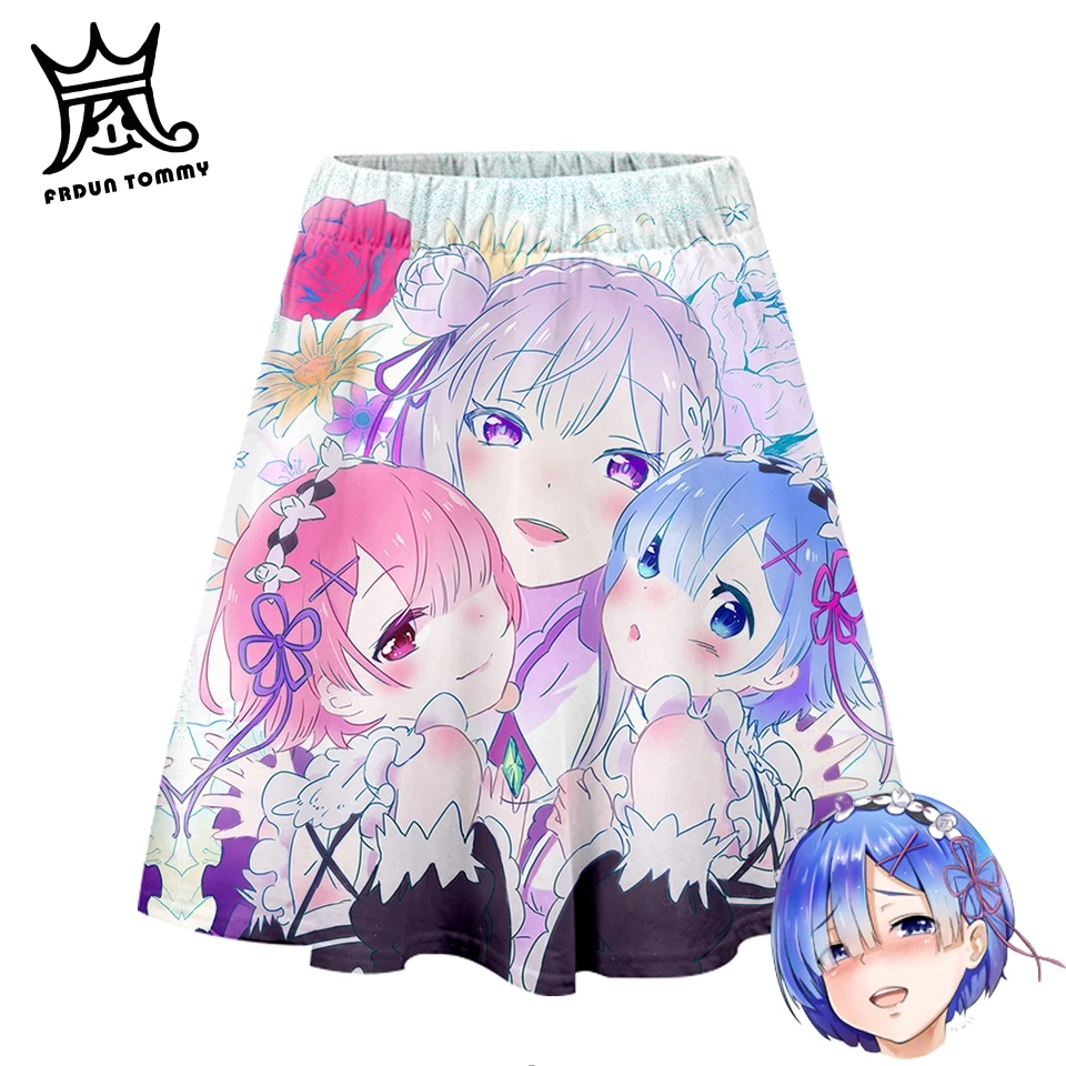 Юбка rem &amp ram Rem Женская Повседневная пикантная модная мультяшная анимация с
