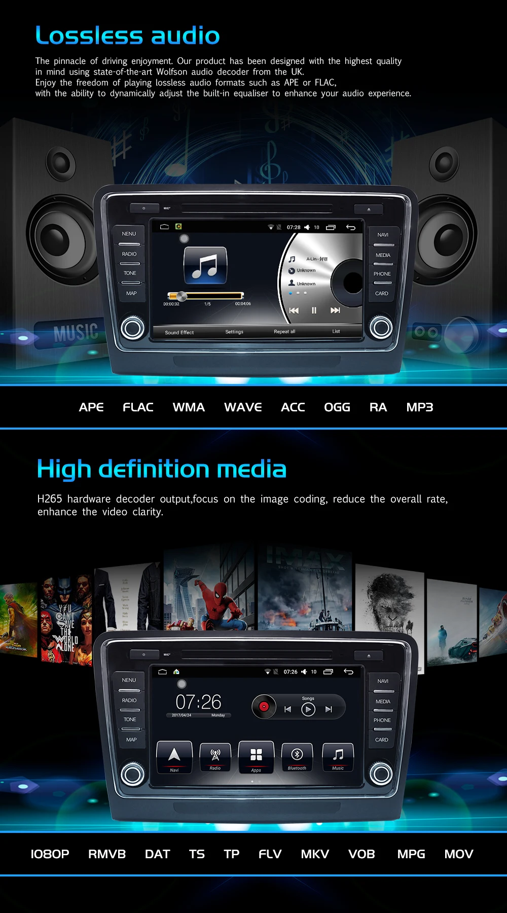 D-NOBLE " Android 7,1 автомобильный dvd-плеер 2 ГБ/16 ГБ 2 Din Bluetooth WiFi Автомобильный Радио Стерео gps навигация для Skoda superb 2009-2013