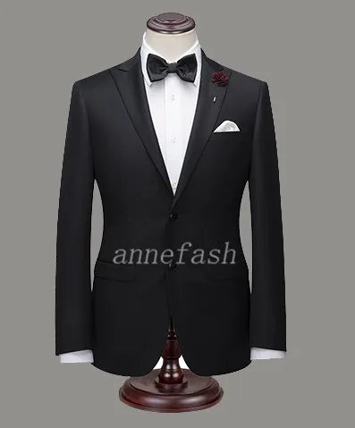 Сделанный на заказ высококачественный мужской деловой костюм из чистой шерсти с