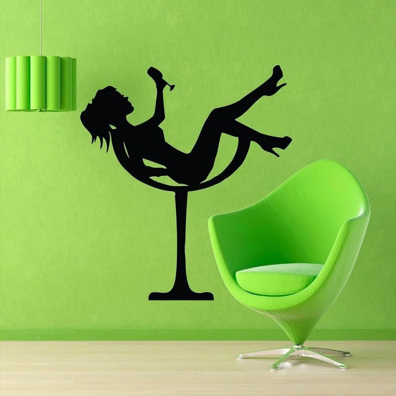 Sexy Girl Club Sticker naked Decal Muurstickers Posters Vinyl Wall Decals Pegatina Quadro Parede Decor Mural Sexy Girl Sticker