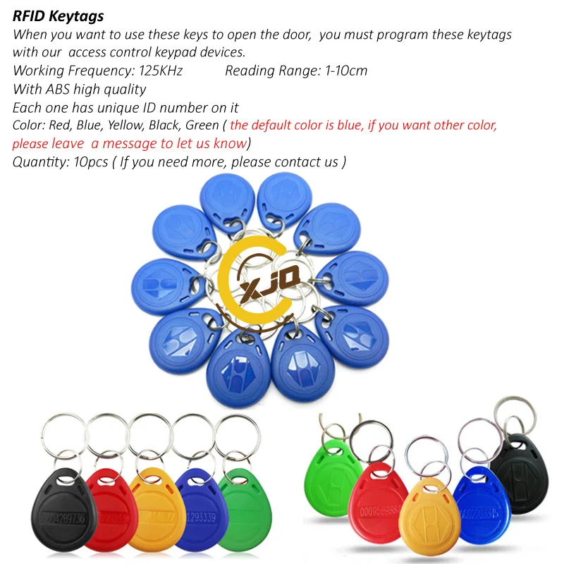 XJQ RFID Клавиатура система контроля допуска к двери комплект Электрический магнитный электронный дверной замок+ блок питания+ 10 шт брелоков полный комплект