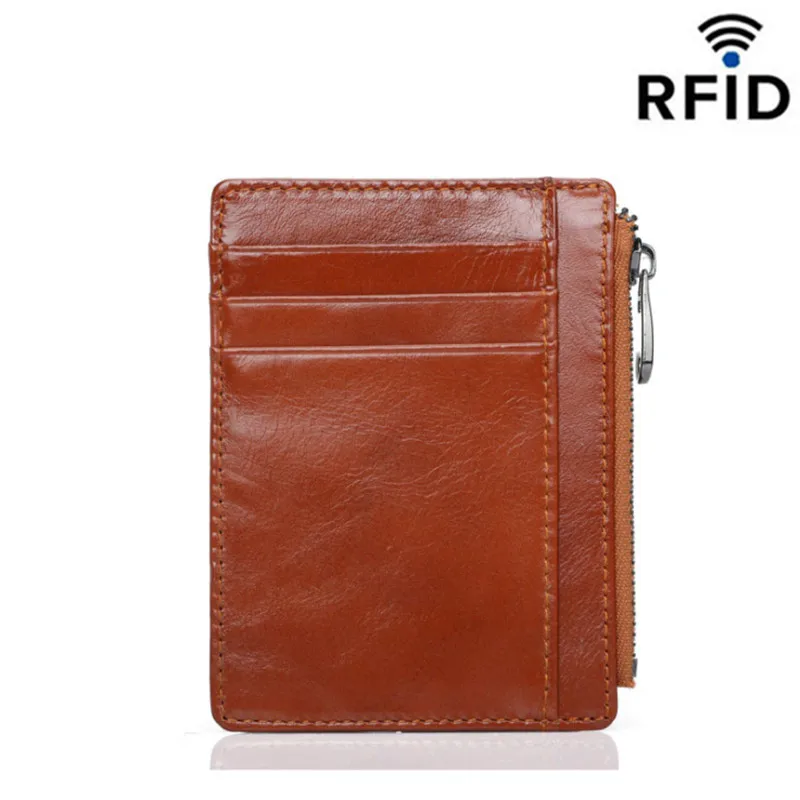 Кошелек JIAMEN из 100% натуральной вощеной кожи для мужчин и женщин маленький