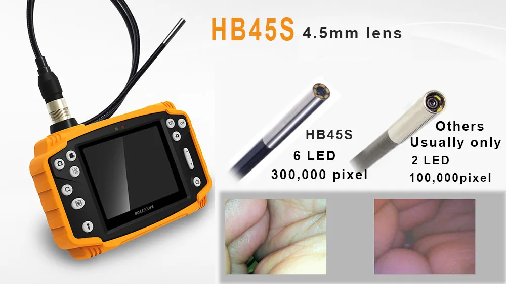 Эндоскоп SmartFly HB45S с ЖК дисплеем 4 5 дюйма 3 мм|pipeline| |