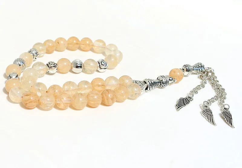 8 мм камень бисер с крыльями круглая форма 33 амулет мусульманский тасбих Алла