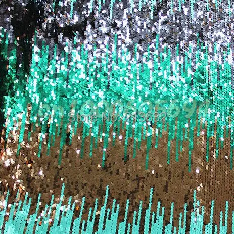 PQYY47 Sequins embroidery water-soluble lace fabric cloth high-end color gradient encryption wedding dress material tecido tela | Дом и сад