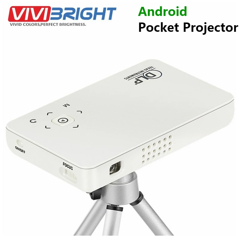 ViviBright GP1S UP портативный dlp проектор карманный Wi Fi Встроенный аккумулятор Android4.42 OS