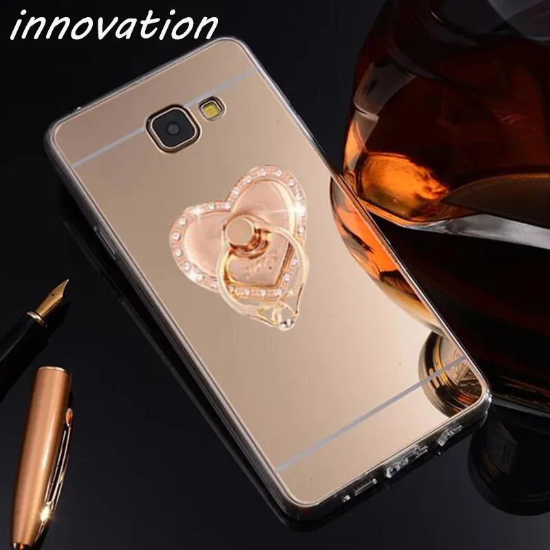 Роскошный зеркальный мягкий чехол накладка из ТПУ для Samsung Galaxy J1 2016 J2 Prime J3 J5 J7 Pro A5