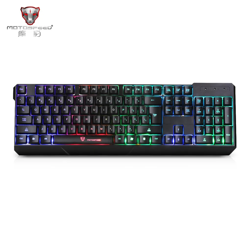 MotoSpeed K70 7-цветная цветная подсветка компьютера Teclado USB 104 клавиши игровая