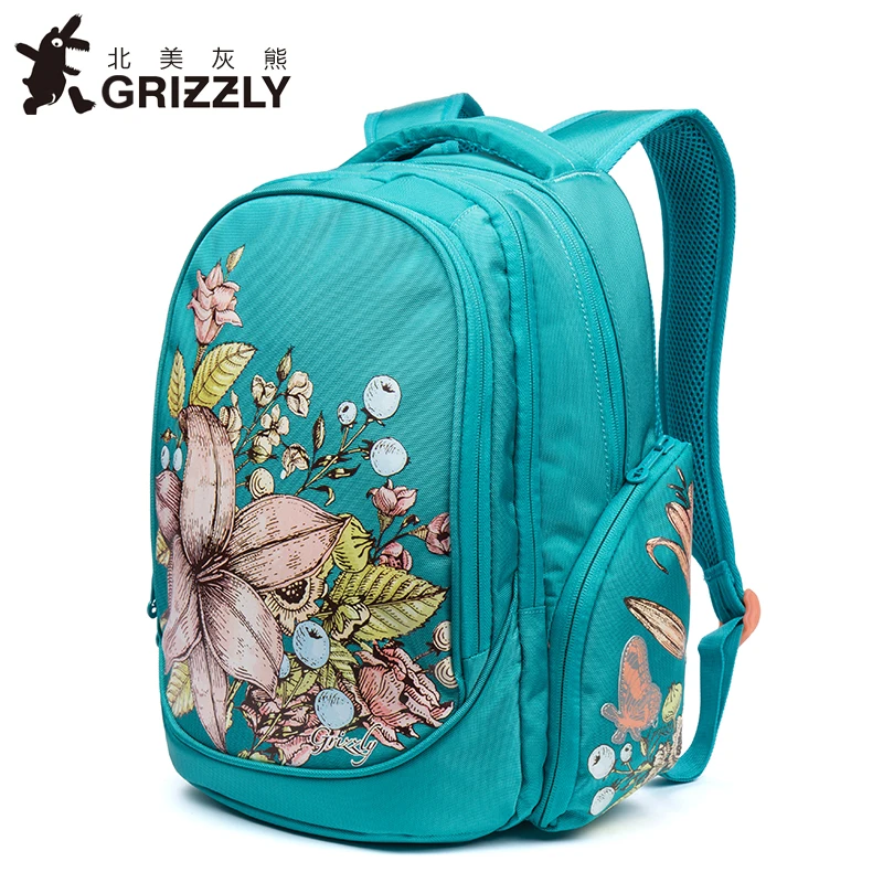 GRIZZLY новые детские Мультяшные школьные сумки для детей школьные сумки водонепроницаемые ортопедические рюкзаки для девочек 1-4 класса