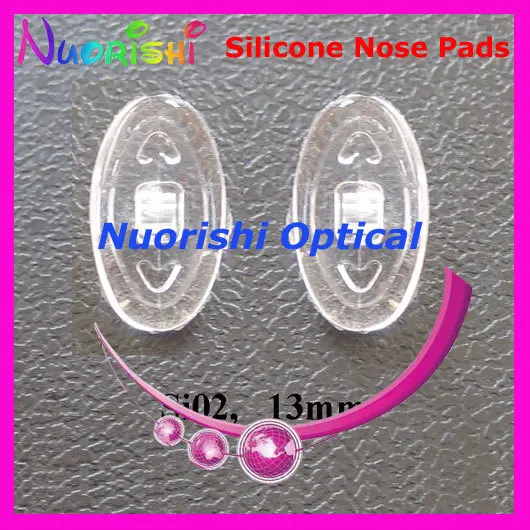 Si02 Eyeglass Eyewear Glasses Accessories Oval Silicone Nose Pads 12mm 13mm 14mm 15mm 17mm Free Shipping